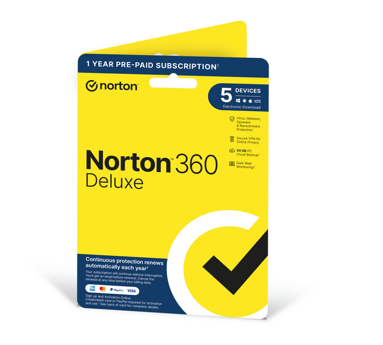 Norton 360 Deluxe 50Gb 1 User 5 Device 12Mo Software
