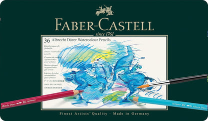 Faber-Castell Art & Graphic Albrecht Dürer Watercolour Pencil, Multicoloured, Tin Of 36, For Art, Craft, Drawing, Sketching, Home, School, University, Colouring