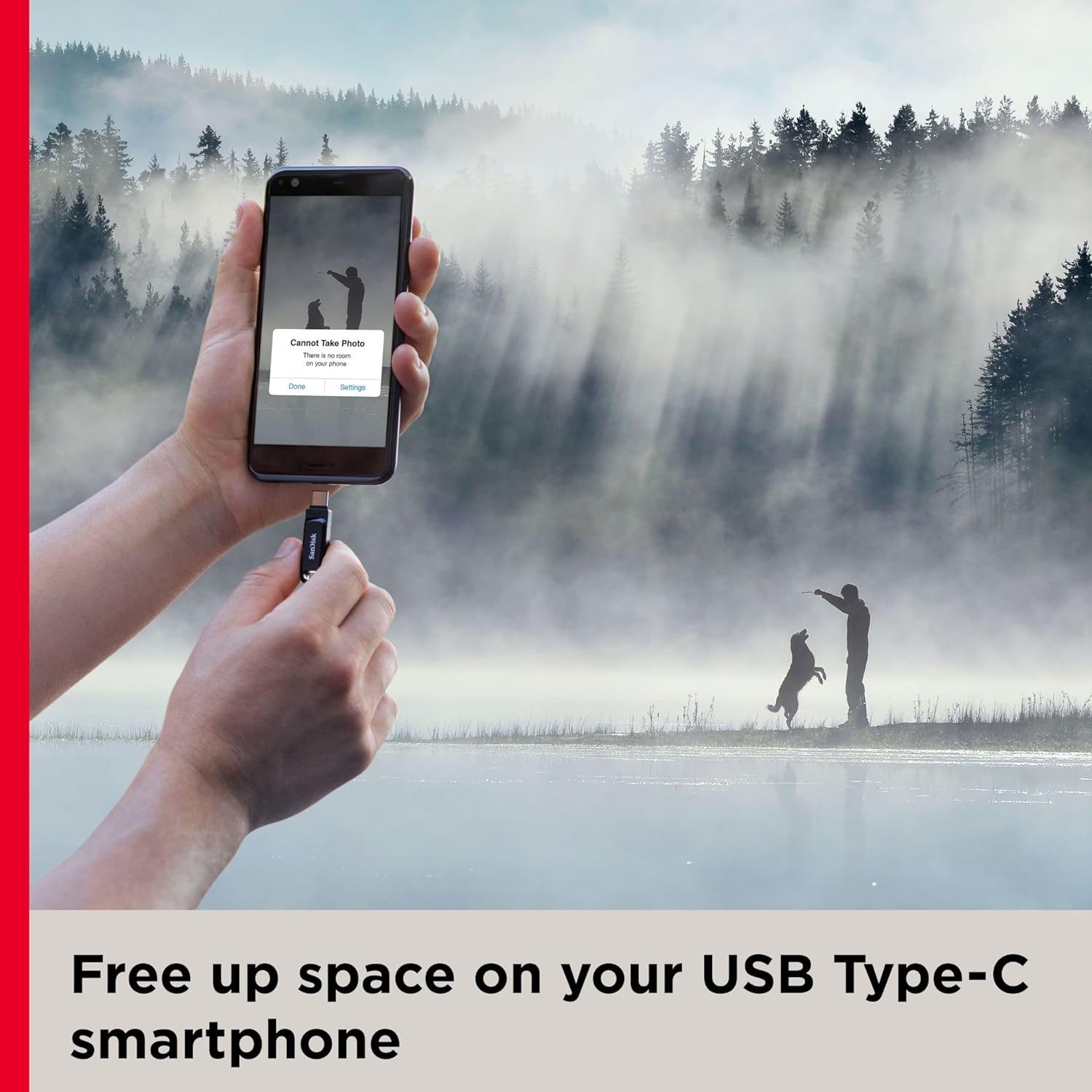 SanDisk 64GB Ultra Dual Drive Go USB Type-C Flash Drive with reversible USB Type-C and USB Type-A connectors, for smartphones, tablets, Macs and computers
