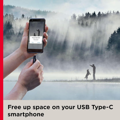 SanDisk 64GB Ultra Dual Drive Go USB Type-C Flash Drive with reversible USB Type-C and USB Type-A connectors, for smartphones, tablets, Macs and computers