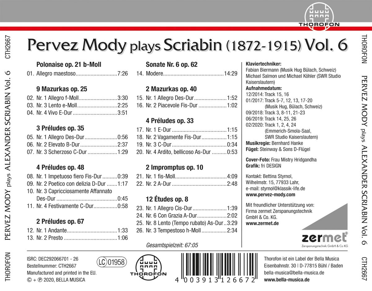 Pervez Mody Plays Scriabin 6