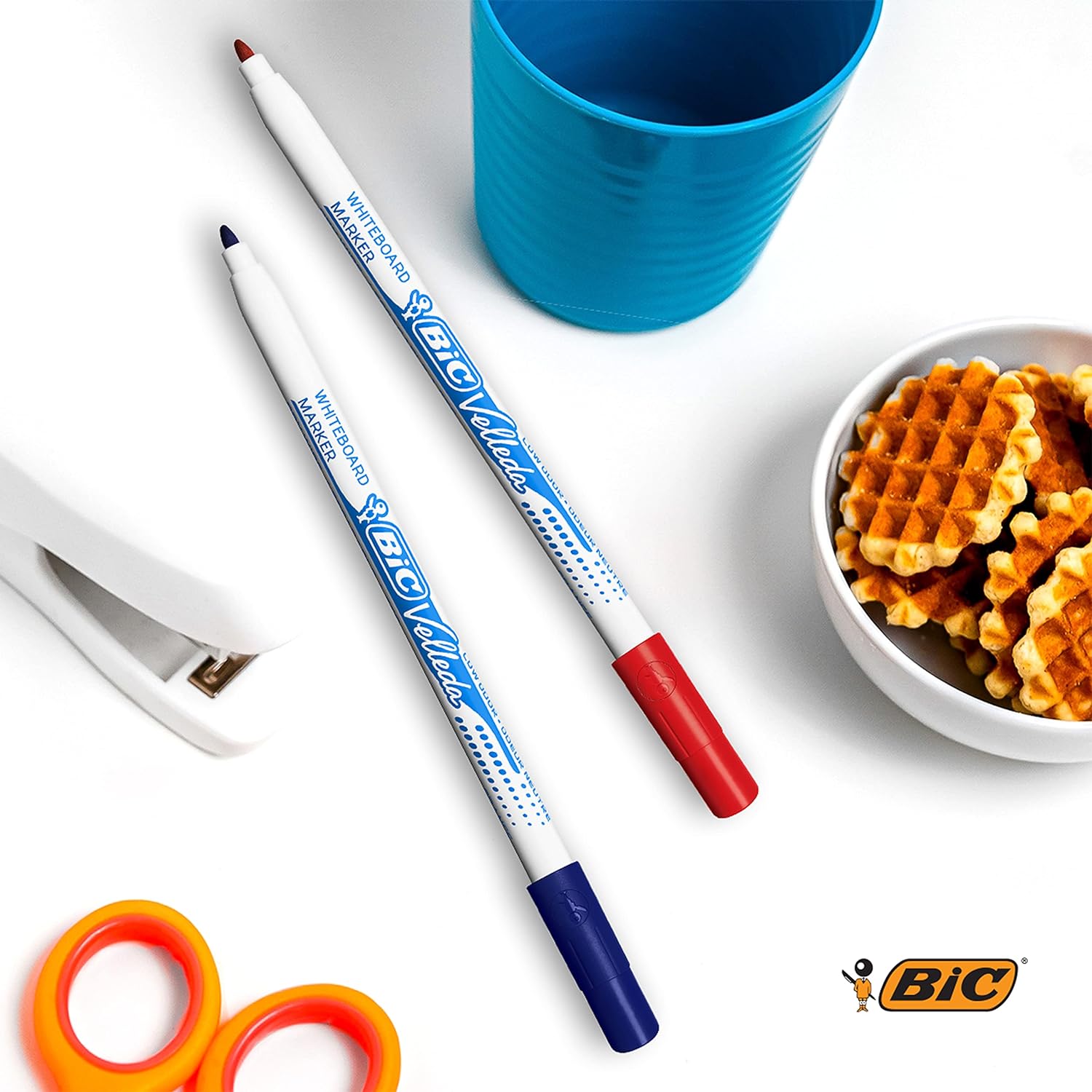 BIC Velleda 1721 Ecolutions, Dry Erase Whiteboard Pens ideal for School 'Velleda Ecolutions' Assorted Colours, 8 count (pack of 1