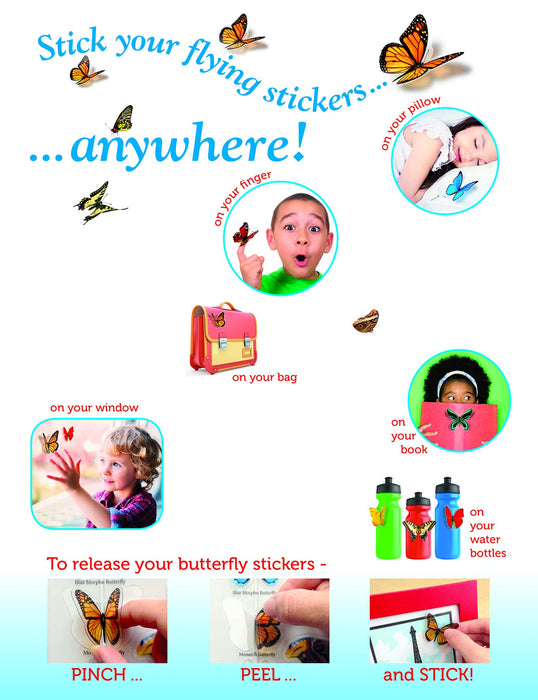 Butterflies and Moths Flying Stickers Book
