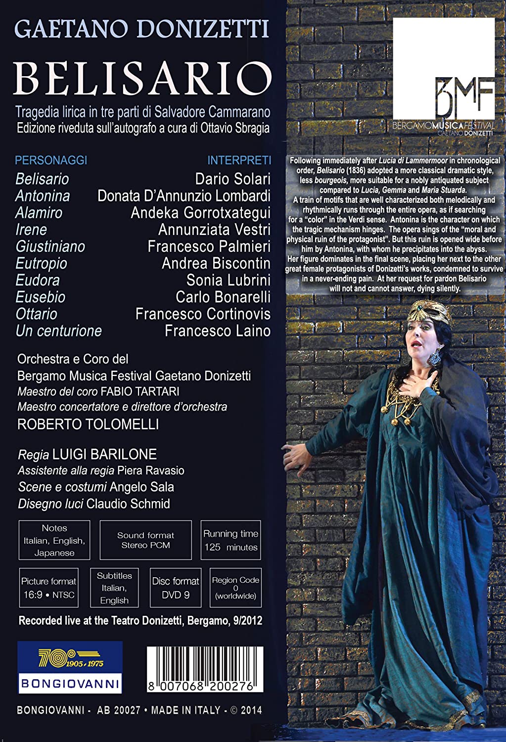 Donizetti: Belisario (All-regions DVD
