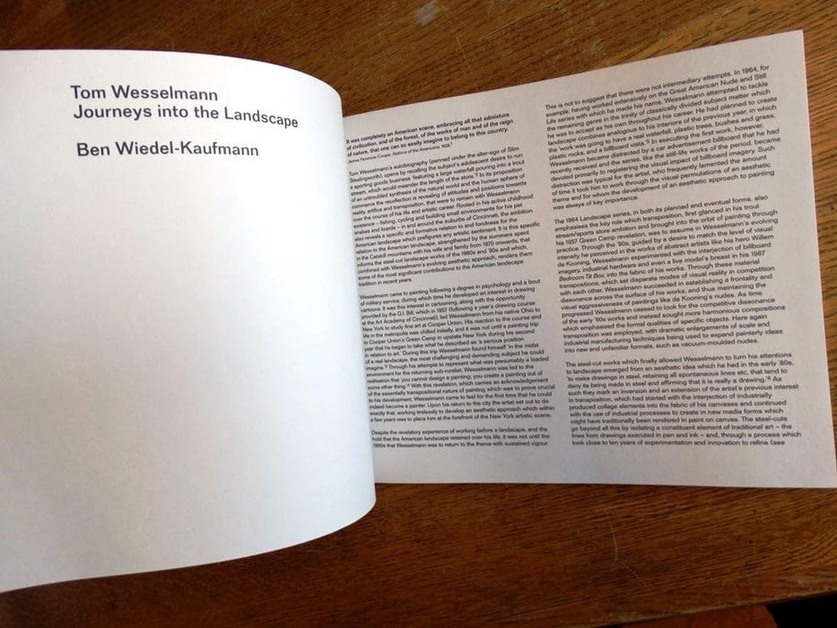 Tom Wesselmann : journeys into the landscape.
