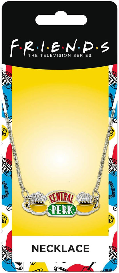 Cara Shop - Collana pendente argento logo centrale perk, Cara Shop - Halskette mit Anhänger versilbert, Logo Central Perk, Silver Central Perk Logo Pendant Necklace