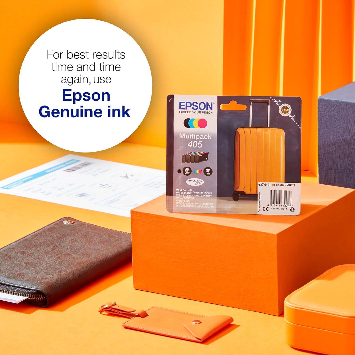Epson 405 Black Suitcase Genuine, DURABrite Ultra Ink