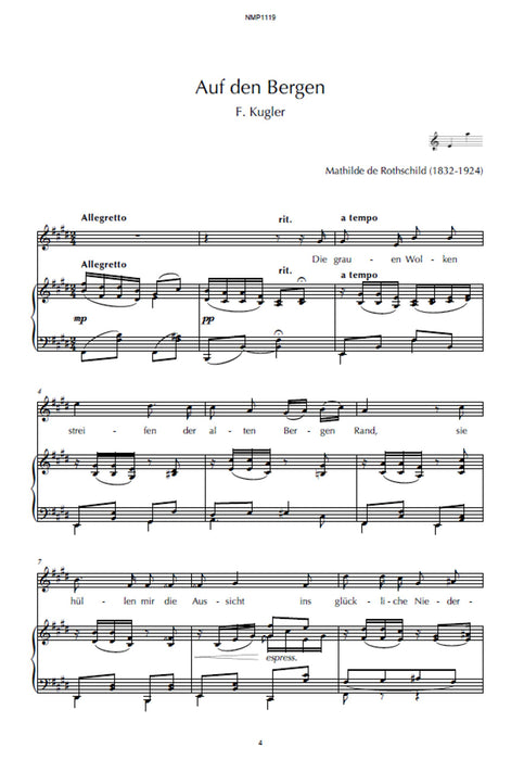 Mathilde de Rothschild: Auf den Bergen