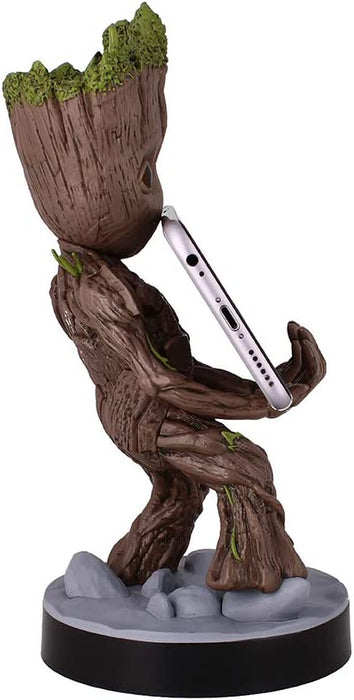 Cableguys Figurine Gaming Marvel Les Gardiens de la Galaxie Bébé Groot - Accessoire Support Manette ou Smartphone - Câble USB Inclus