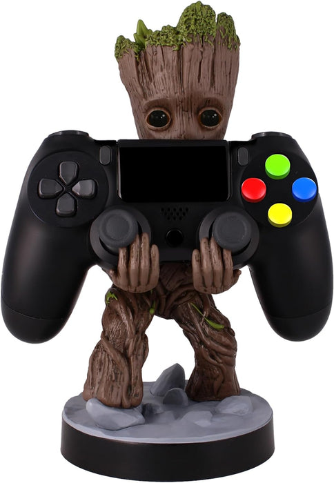 Cableguys Figurine Gaming Marvel Les Gardiens de la Galaxie Bébé Groot - Accessoire Support Manette ou Smartphone - Câble USB Inclus