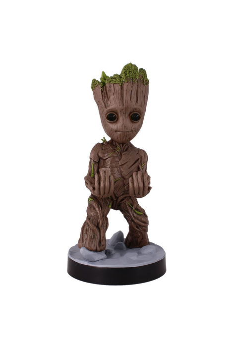 Cableguys Figurine Gaming Marvel Les Gardiens de la Galaxie Bébé Groot - Accessoire Support Manette ou Smartphone - Câble USB Inclus