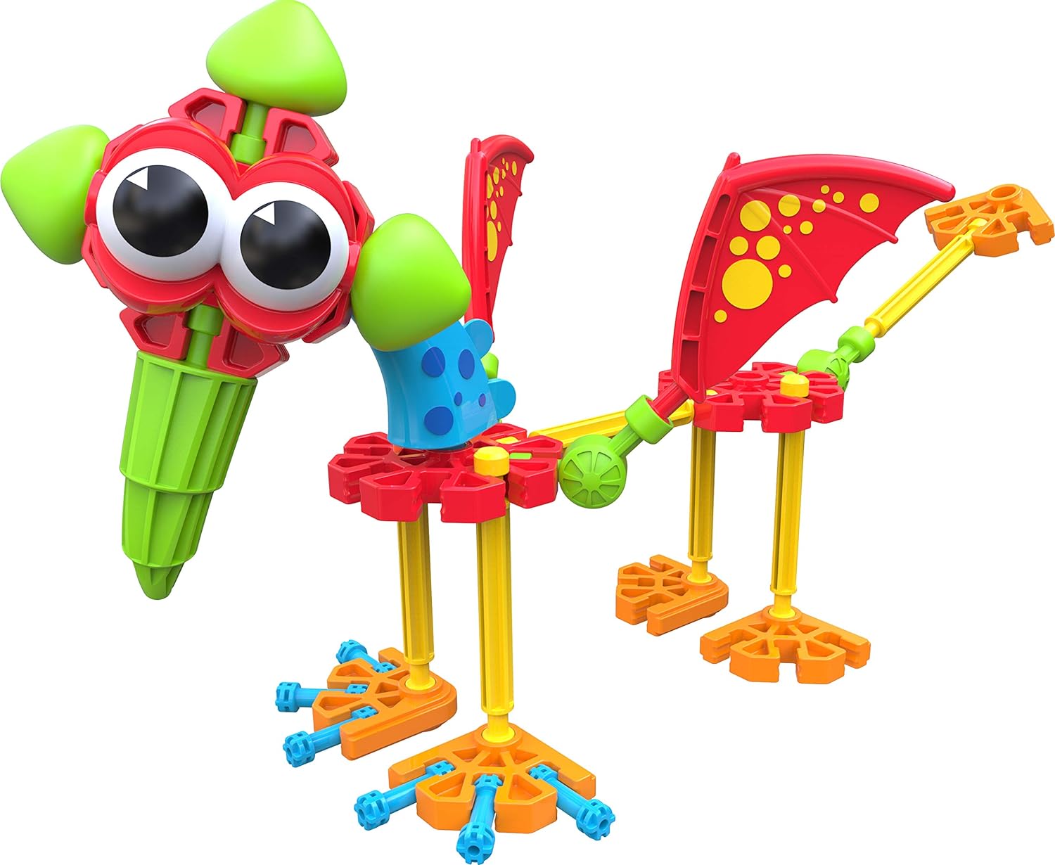 Kid K'NEX | Dino Dudes Building Set 30 Model | Kids Craft Set with 100 Pieces, Educational Toys for Kids, Fun Building Toys for Boys and Girls, Construction Toys for Ages 3+ | Basic Fun 85611