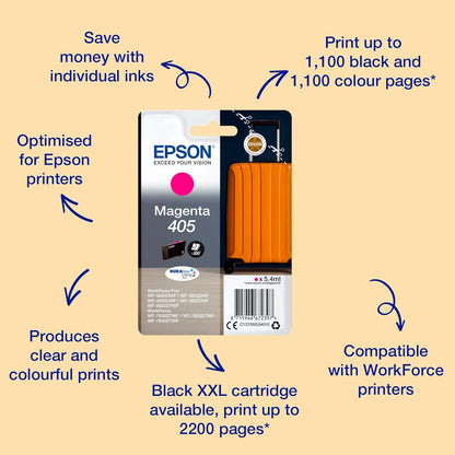 Epson 405 Magenta Suitcase Genuine, DURABrite Ultra Ink