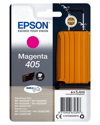 Epson 405 Magenta Suitcase Genuine, DURABrite Ultra Ink