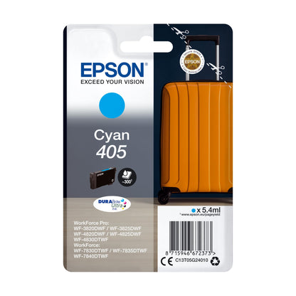 Epson 405 Cyan Suitcase Genuine, DURABrite Ultra Ink