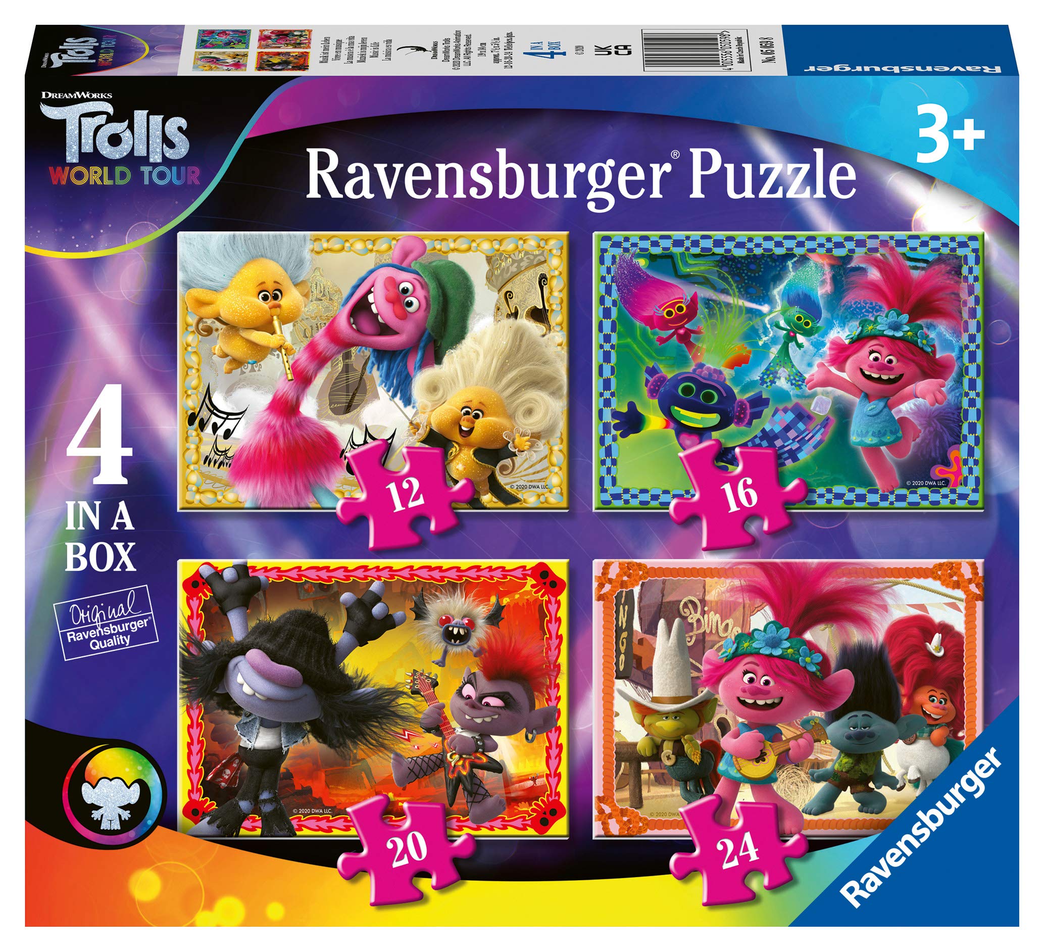 Ravensburger Trolls 2 World Tour Puzzle 4 in a Box, Color (05059