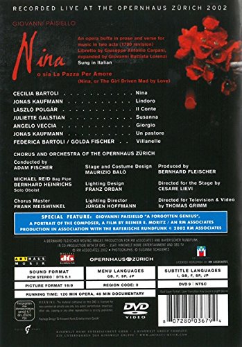 Paisiello - Nina / Bartoli, Kaufmann, Polgar, Galstian, Veccia, Fischer, Zurich Opera