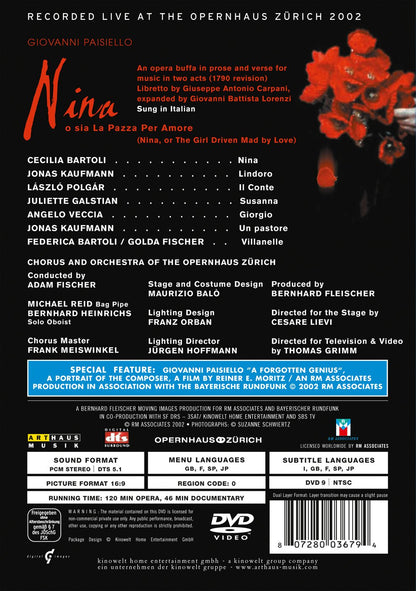 Paisiello - Nina / Bartoli, Kaufmann, Polgar, Galstian, Veccia, Fischer, Zurich Opera