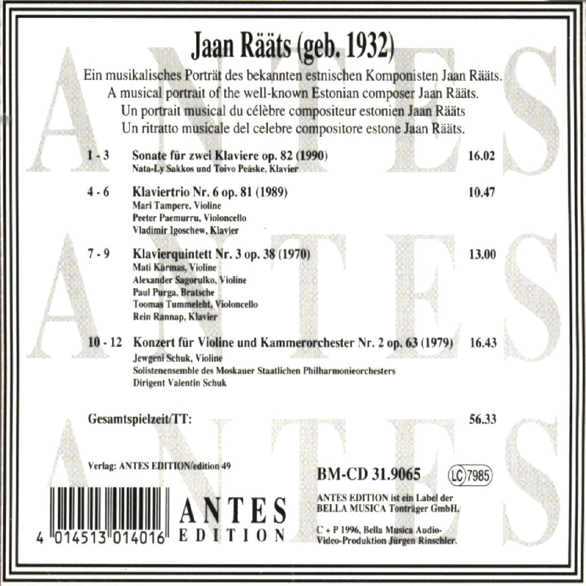 Sonata for Piano Op 82 / Piano Trio 6 Op 81