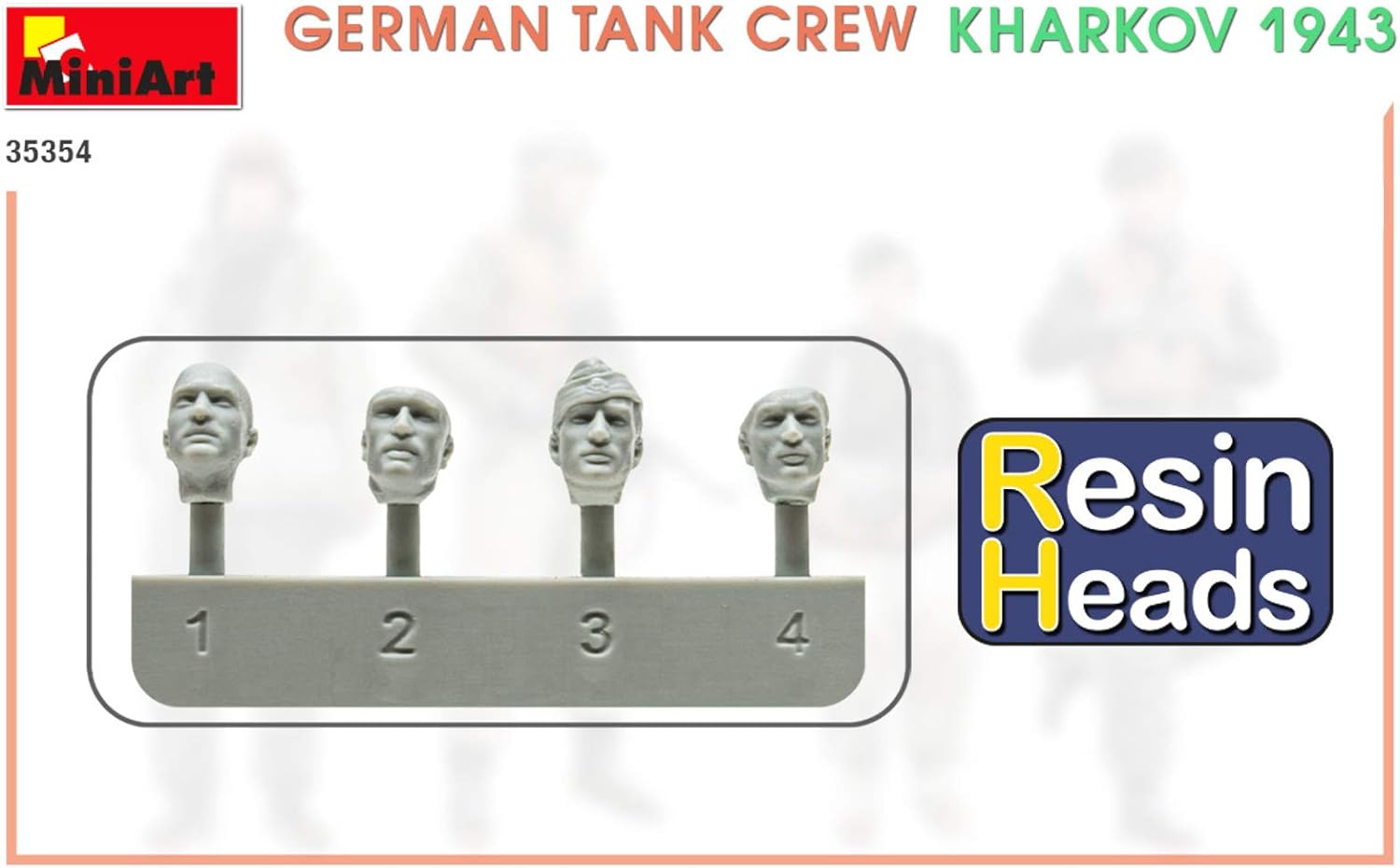 Miniart MIN35354 1:35-German Tank Crew, Kharkov (Resin Heads