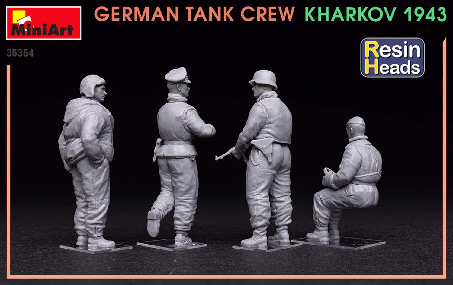 Miniart MIN35354 1:35-German Tank Crew, Kharkov (Resin Heads