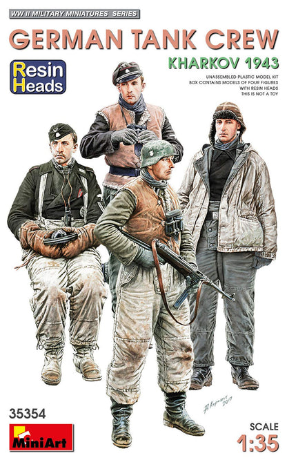 Miniart MIN35354 1:35-German Tank Crew, Kharkov (Resin Heads