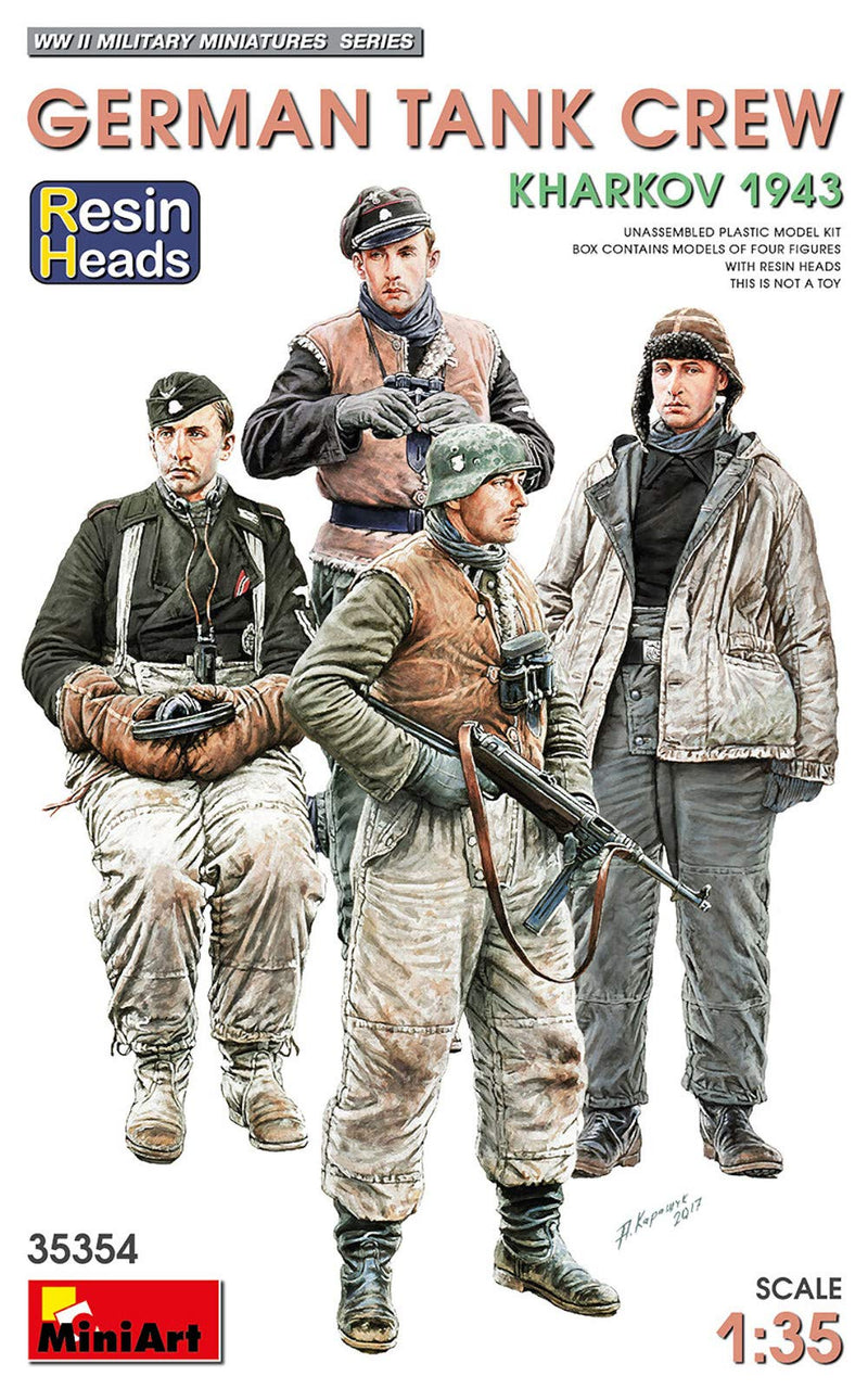 Miniart MIN35354 1:35-German Tank Crew, Kharkov (Resin Heads