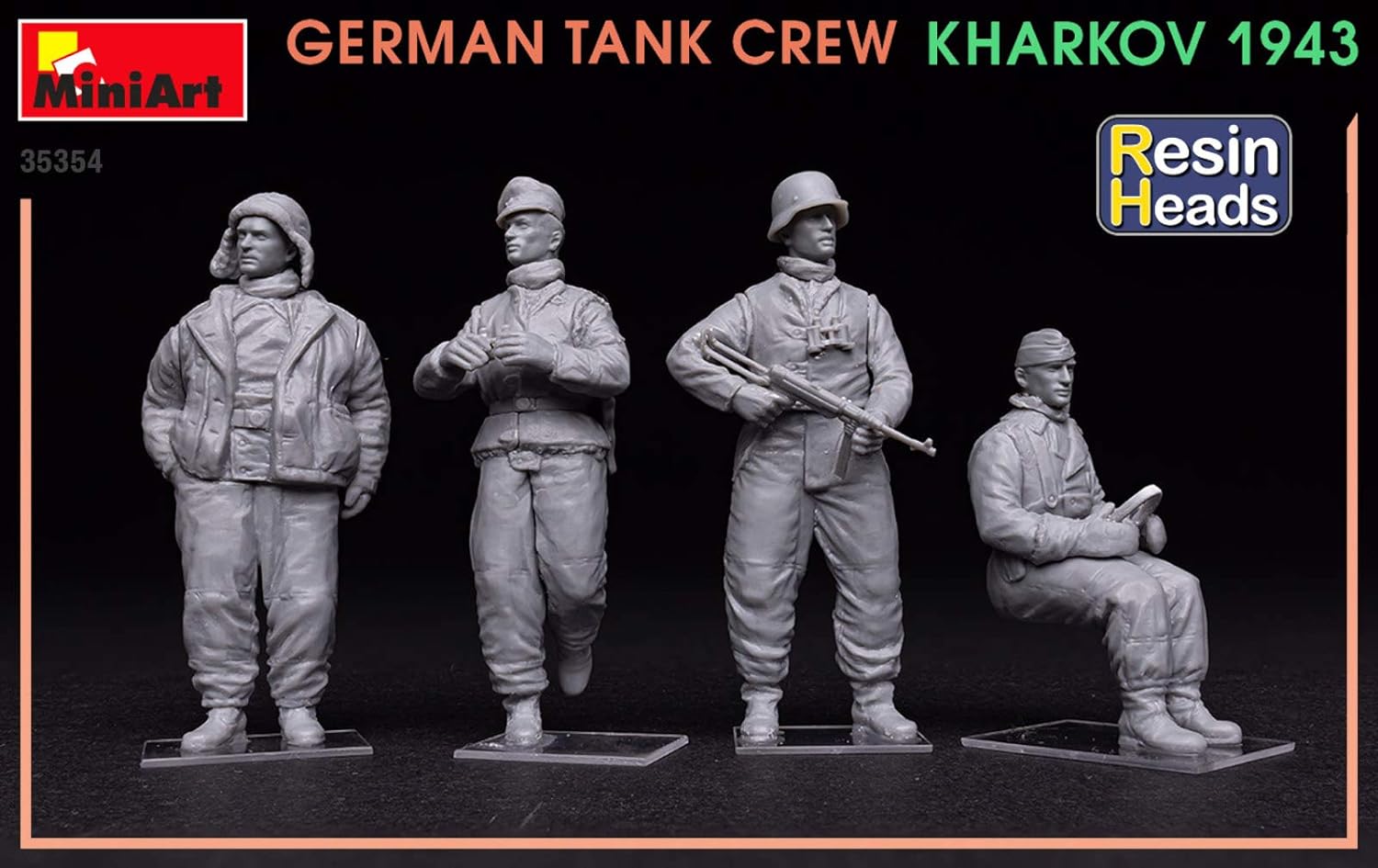 Miniart MIN35354 1:35-German Tank Crew, Kharkov (Resin Heads
