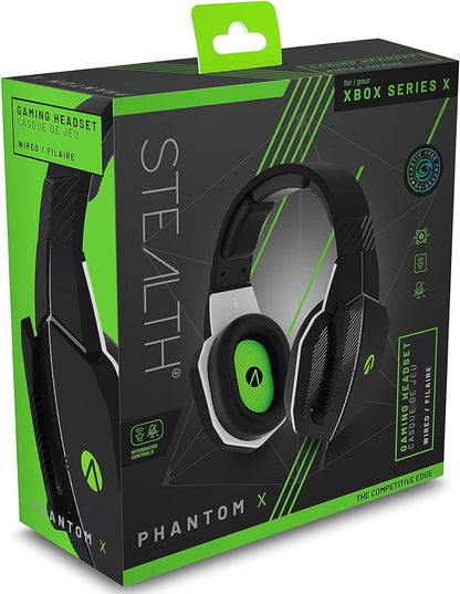 STEALTH Phantom X Premium Stereo Gaming Headset - Black and Green