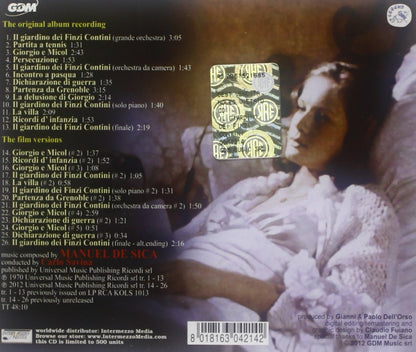 Il Giardino Dei Finzi Contini The Garden of the Finzi-Continis Original Soundtrack