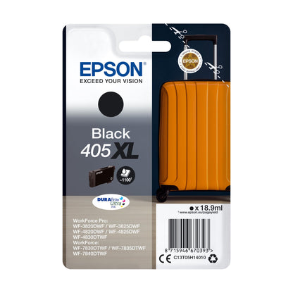 Epson 405XL Black Suitcase High Yield Genuine, DURABrite Ultra Ink