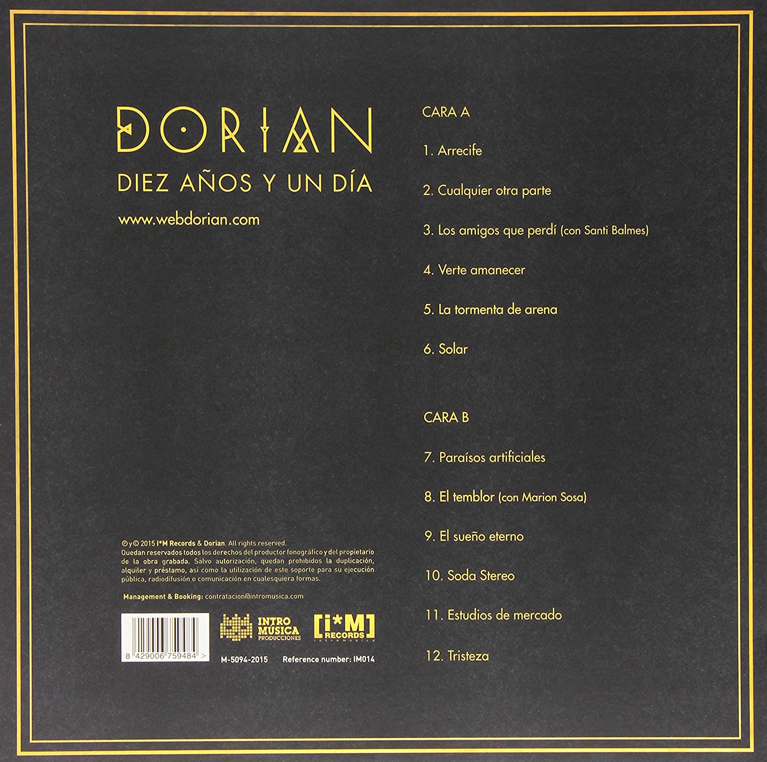 DORIAN - 10 A¥OS Y UN DÖA