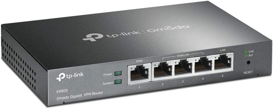 TP-Link SafeStream Busniess Gigabit Multi-WAN VPN Router, Supports IPsec/PPTP/L2TP, Up to 20 Ipsec VPN Tunnels, Easy Management (ER605