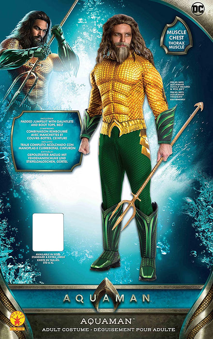 Rubie's Official DC Comics Aquaman The Movie, Mens Deluxe Super Hero Costume