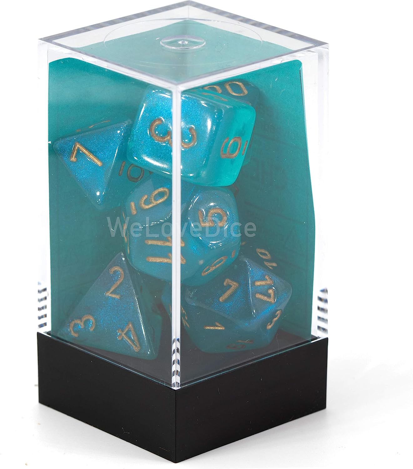 Chessex Borealis Teal Luminary Dice Boxed Set