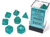 Chessex Borealis Teal Luminary Dice Boxed Set
