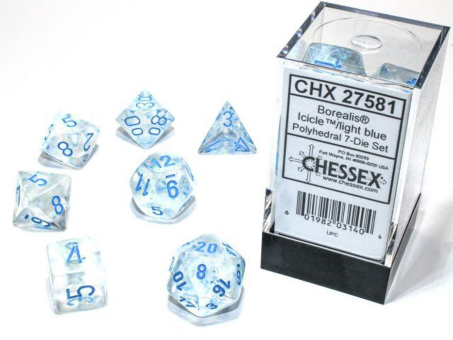 Chessex Borealis Icicle Luminary Dice Boxed Set