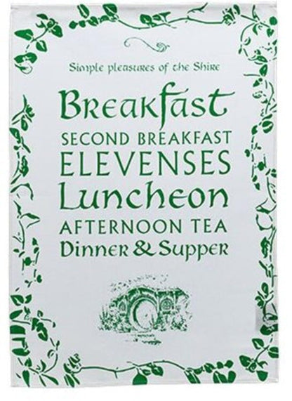 LOTR: TEA TOWEL - SIMPLE PLEASURES OF THE SHIRE