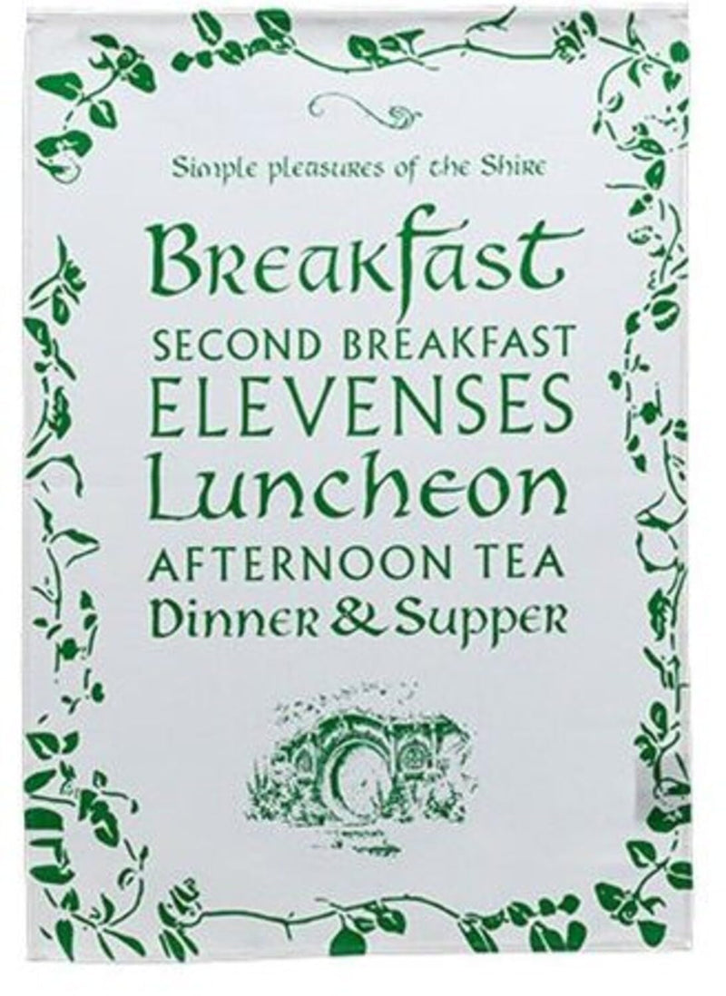 LOTR: TEA TOWEL - SIMPLE PLEASURES OF THE SHIRE