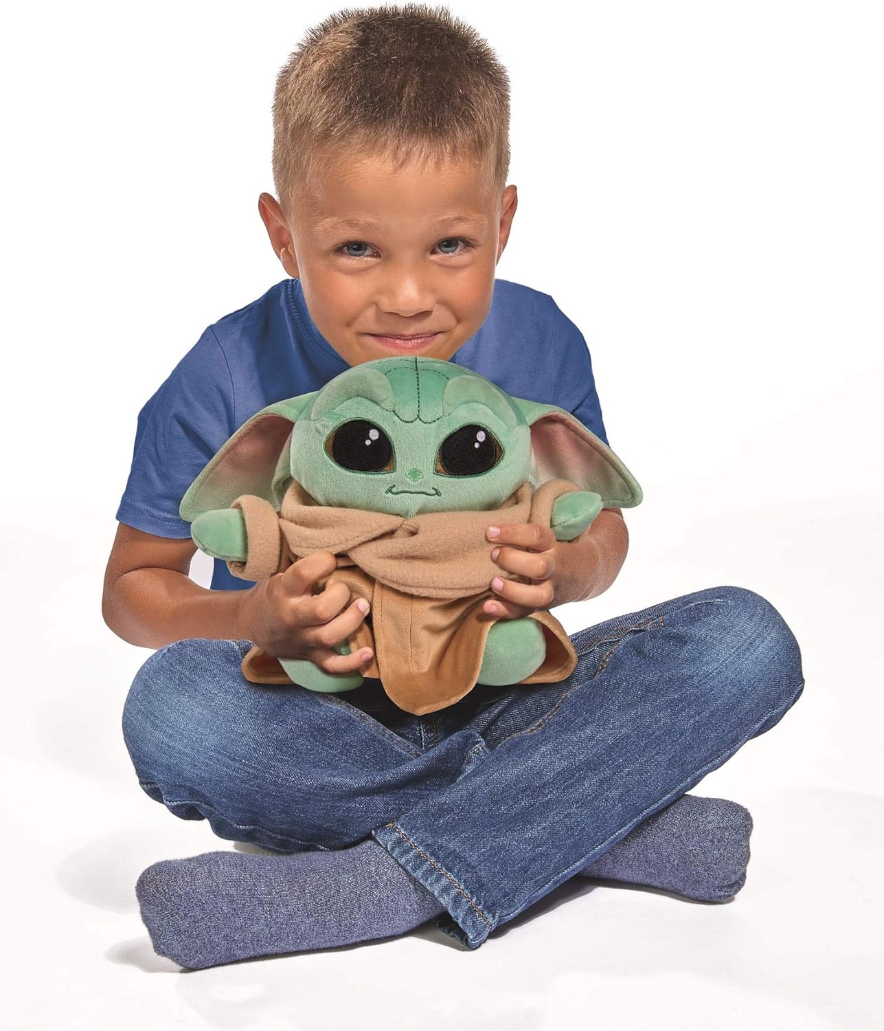 Simba 6315875778 – Disney Mandalorian, 25cm Plüschfigur, The Child, Baby Yoda, ab den ersten Lebensmonaten geeignet, Meerkleurig