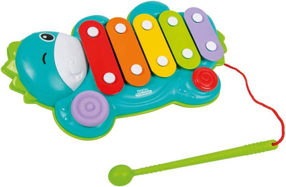 Clementoni-17263-Xylodino-xylophone for Kids from 18 Months and Older-Musical Instruments Educational and Sound Toy, Multi-Coloured, 3 Xylodinum