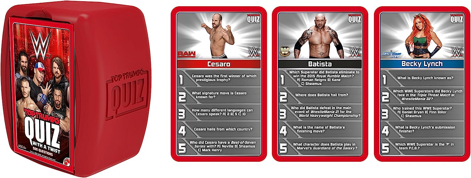 WWE Top Trumps Quiz Game, for 8 years to 99 years