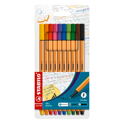 Stabilo® Fineliner point 88® Etui, mit 10 Stiften; Packungsinhalt: 10 Stifte