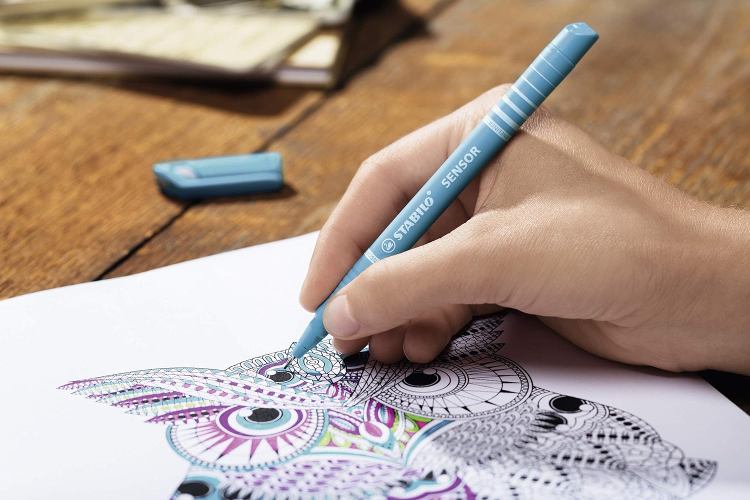 Fineliner with Cushioned F-Tip - STABILO SENSOR F - Pack of 10
