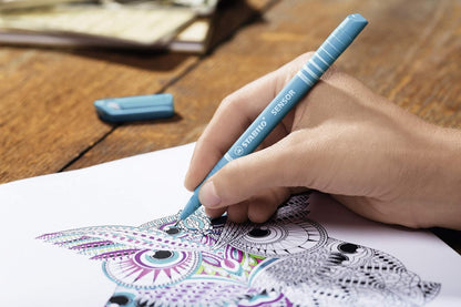 Fineliner with Cushioned F-Tip - STABILO SENSOR F - Pack of 10