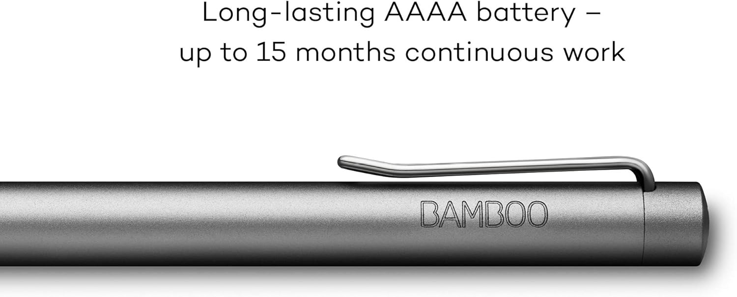 Wacom Bamboo Ink-Active Stylus, Gray & ACK42416 - Tip Set for the Bamboo Ink Stylus