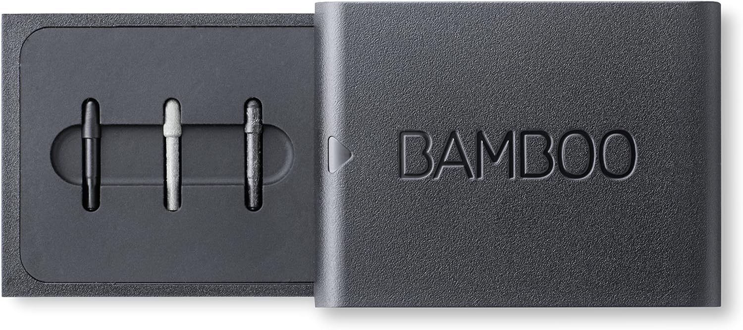 Wacom Bamboo Ink-Active Stylus, Gray & ACK42416 - Tip Set for the Bamboo Ink Stylus