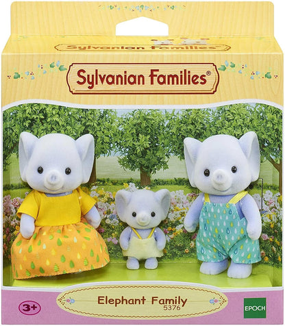 Sylvanian Families 5376 Elephant Family, Multi-Coloured & Soft Serve Ice Cream Shop, for 3 years to 10 years,Multicolor,12.79 x 7.29 x 11.69 centimeters + Soft Serve Ice Cream Shop