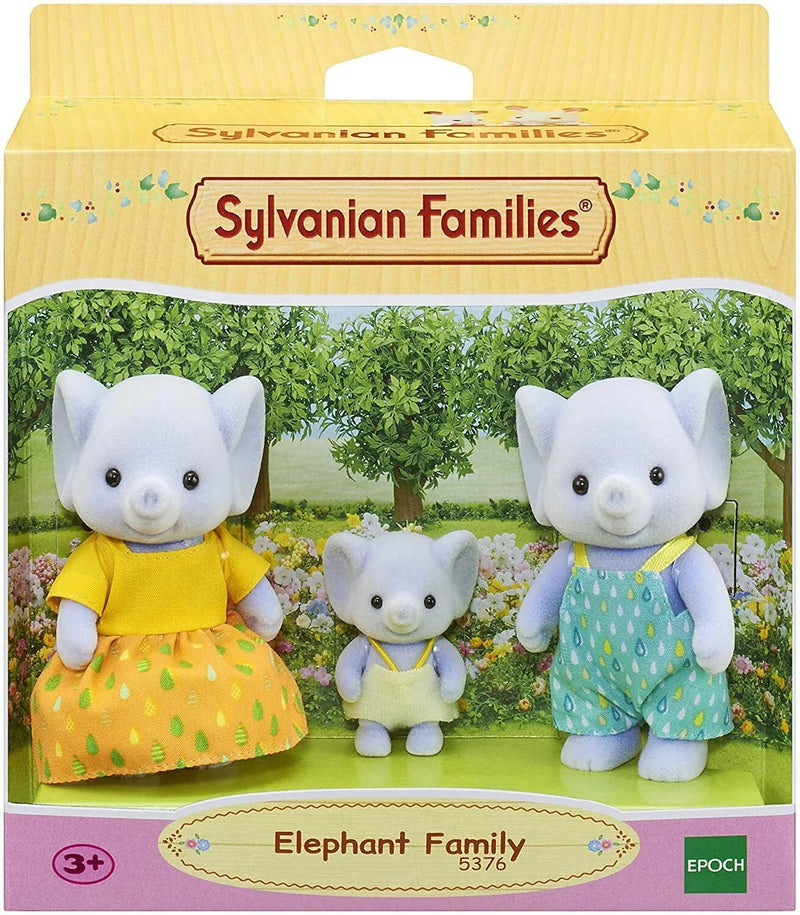Sylvanian Families 5376 Elephant Family, Multi-Coloured & Soft Serve Ice Cream Shop, for 3 years to 10 years,Multicolor,12.79 x 7.29 x 11.69 centimeters + Soft Serve Ice Cream Shop