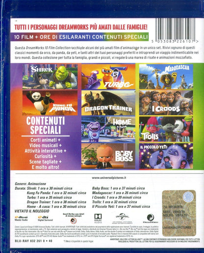 Dreamworks 10 Movie Collection ( Box 10 Br) (Spirit,Shrek,Baby Boss,Trools )
